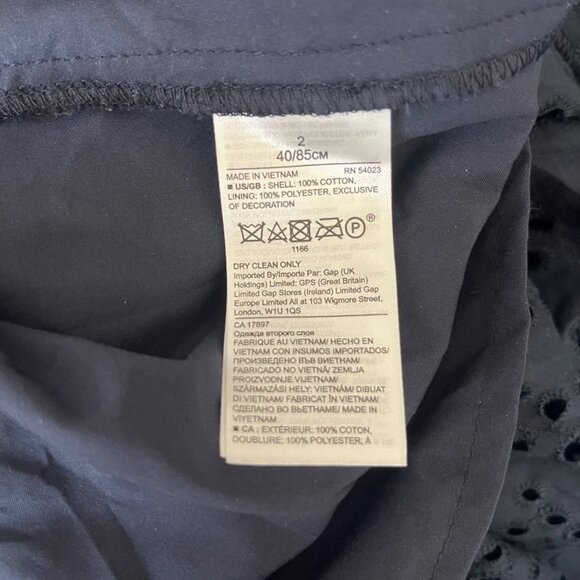 Banana‎ Republic Womens Eyelet Pinafore Dress Size 2 Midi Length Prairie NWT - Picture 6 of 7